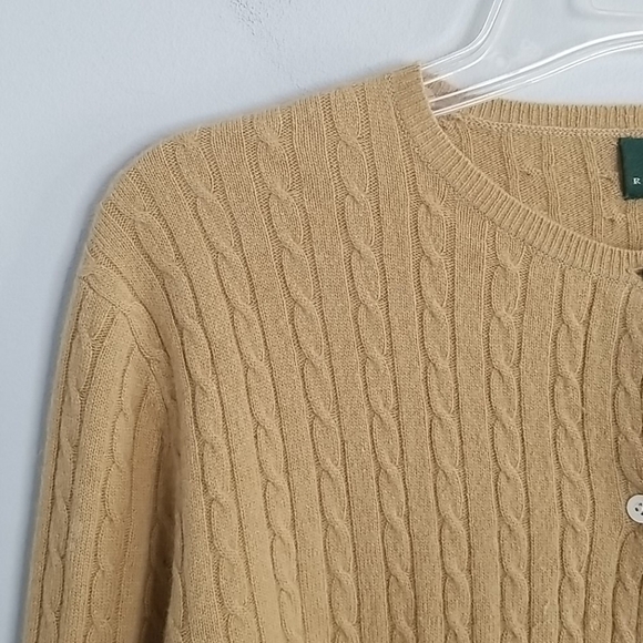 Ralph Lauren wool cashmere cardigan L - Picture 2 of 6